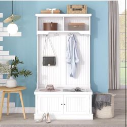 ❤️ 🔥Final sale🔥Modern Hall Tree With Storage Shoe Bench 