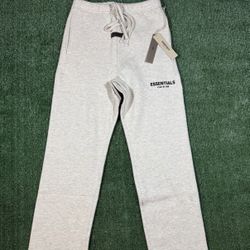 Essentials X-Small Light Oatmeal Uncuffed Sweat Pants
