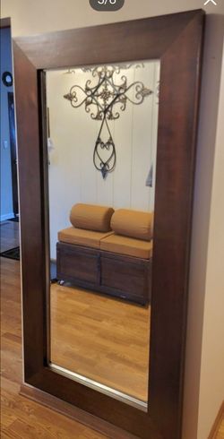 Majestic decorative wood mirror, 36" x 72"