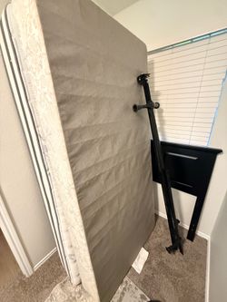 Free twin mattress and frame