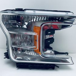 2018-2020 FORD F-150 RIGHT PASSENGER SIDE HEADLIGHT HALOGEN OEM CHROME 