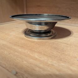 Silver Pedestal Puralum India Aluminum Metal Candy Fruit Bowl Vintage sugar 5"