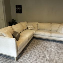 Off White Sectional (needs Cleaning) 