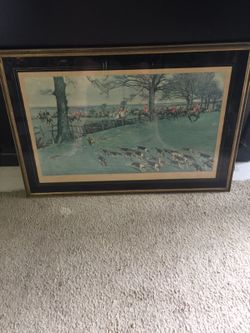 Antique fox n hound pic seems very old