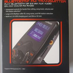 Bluetooth FM Transmitter 3.5 AUX Audio