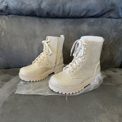 Bling Bling Combat Boots Size 7