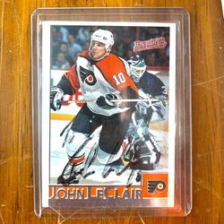 John LeClair Hockey Card Autographed Twice