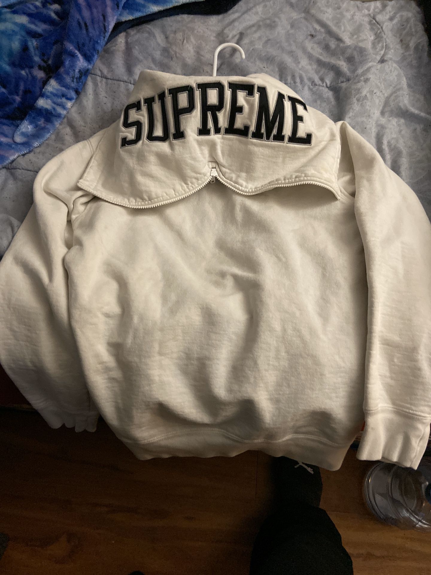 Supreme split hood zip up hoodie