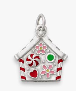 James Avery silver Enamel Gingerbread House Charm