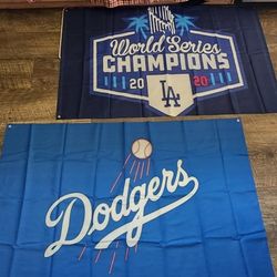 Dodgers World Series Championship Flag 3x5 Ft. 30 Each SHIPPING AVAILABLE 