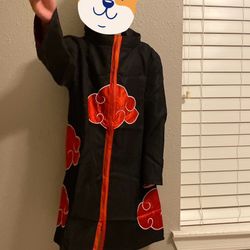 Naruto Akatsuki Member Robe Cosplay & Halloween Costume, kid size 8-10yo
