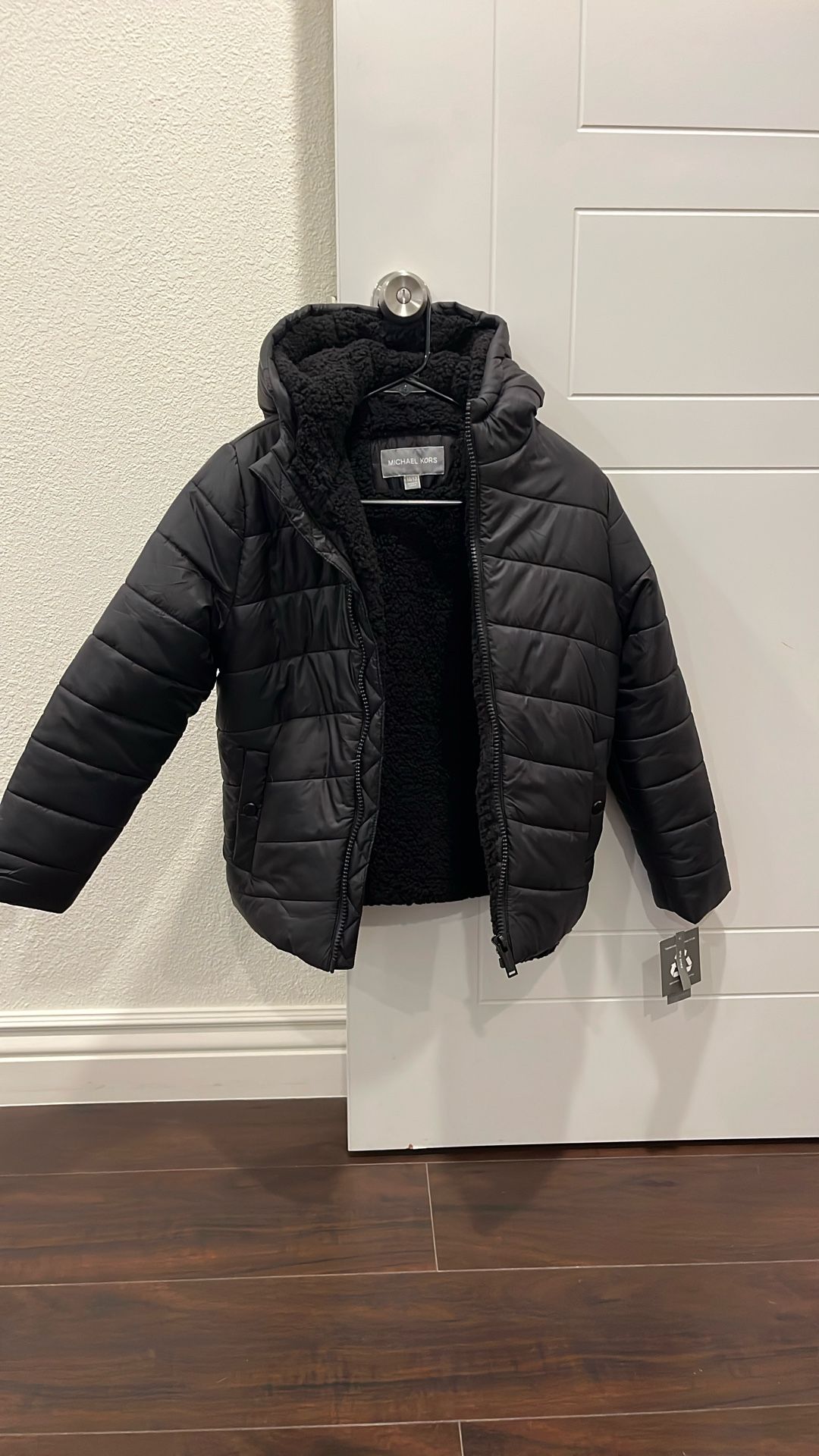 Michael Kors Faux fur Puffer Jacket Kids 10 12 Black