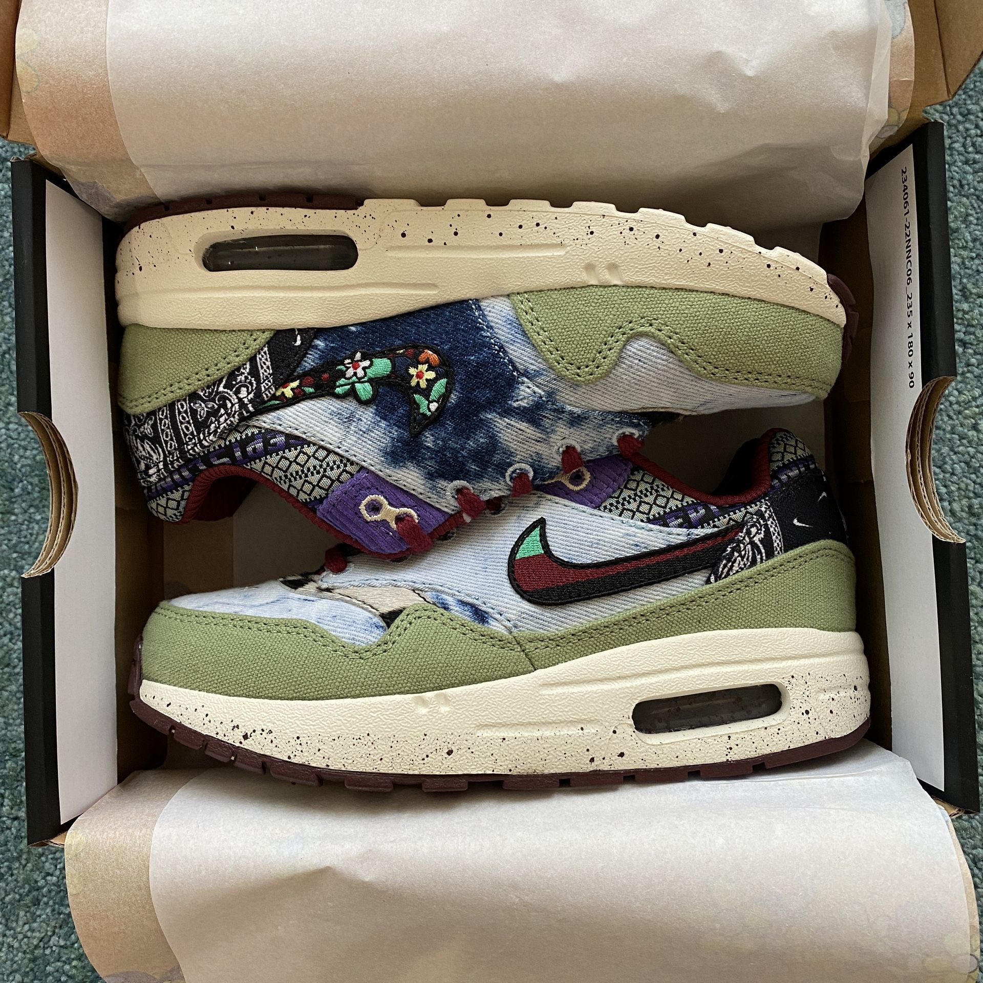 Nike X Concepts Air Max 1 'Mellow' PS 1y DR2362 300 New