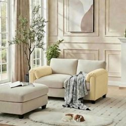 Brand new in box.  Loveseat and Ottoman. corduroy 59in length