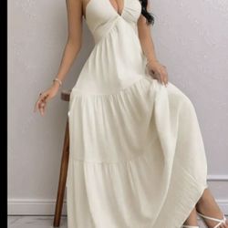 Cream Dress Size Large New