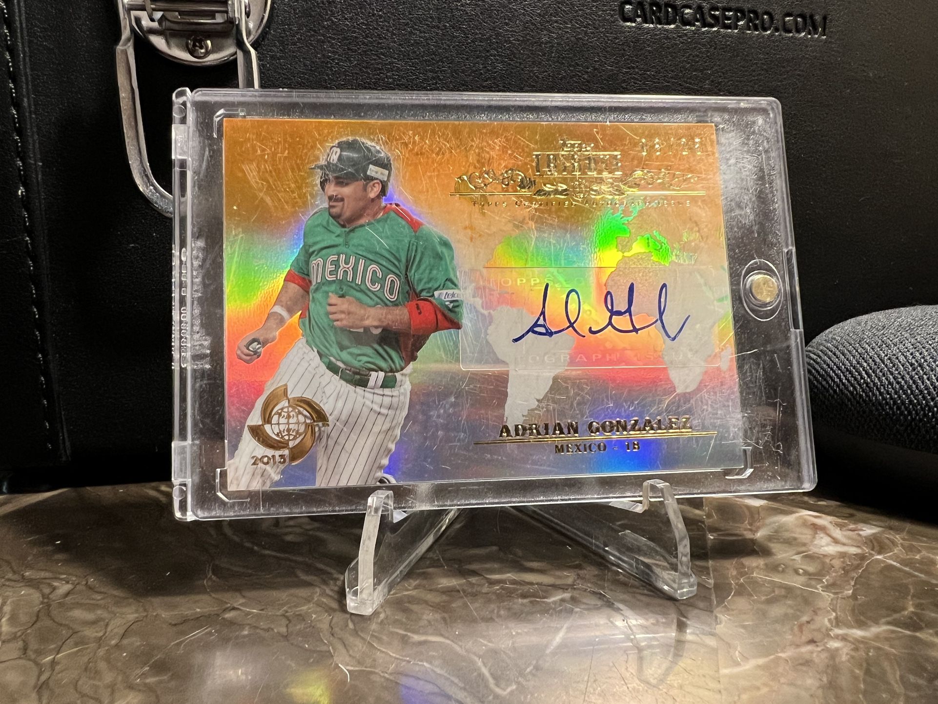Adrian Gonzalez 2013 Topps Tribute Auto 03/25 WBC Mexico