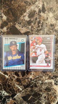 1989 PAUL MIRABELLA( Fleer #192) 2019 ALBERT PUJOLS (Topps #65)