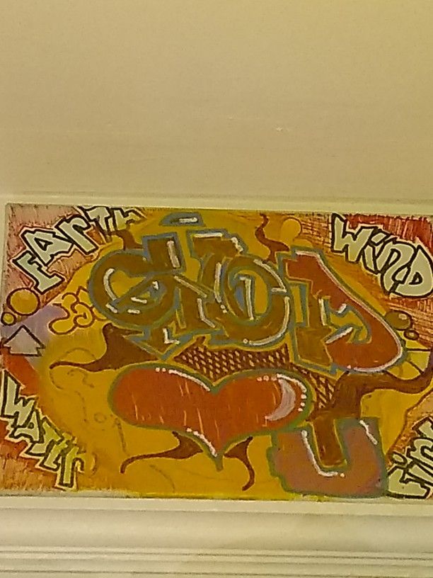 Graffiti Christian Art Canvas Drawing Low Brow Outside Art