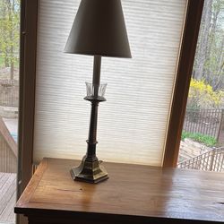 2 Brass And Crystal Lamps