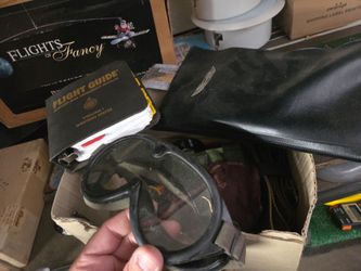 Vintage flight pilot airplane items
