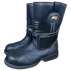 SFC Shoes for Crews Leather Slip Resistant Steel Toe Boots 5053H Mens Size 9.5
