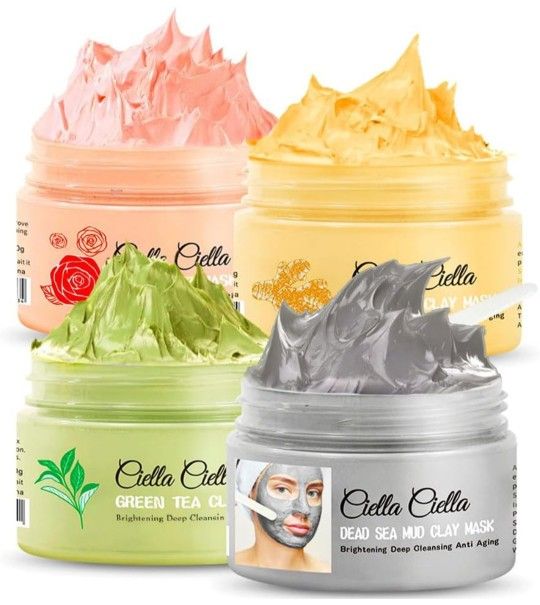 New! 4pk Clay Masks