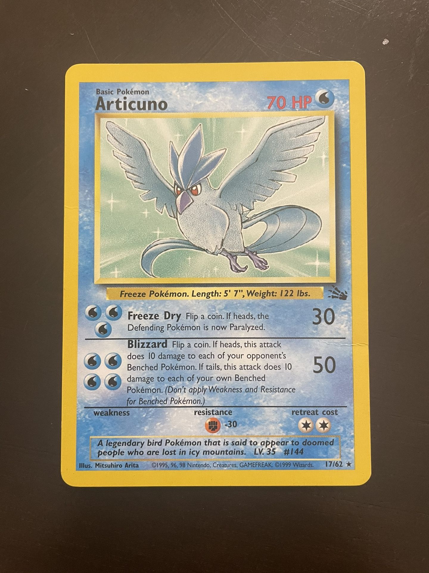 Articuno 17/62 NON Holo
