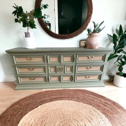 Large Green Wood Dresser 