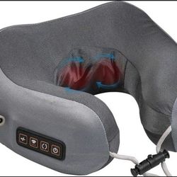 Neck Travel Pillow Support Travel Massage Neck Pillow with Heat U-Shaped