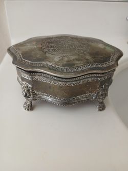 Vintage Silver Jewelry Box