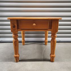 Solid Wood Single Drawer End Table or Nightstand, LOCATED IN MIRA MESA 92126