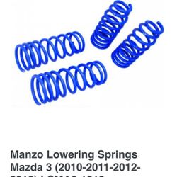 Manzo Lowering Springs for Mazda 3 (2010–2013