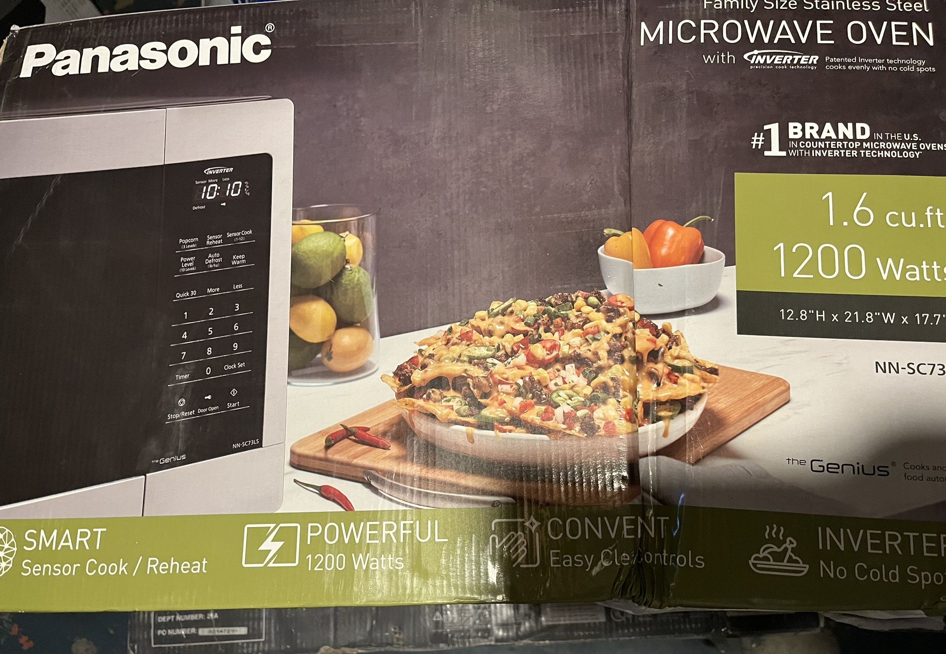 panasonic microwave 1.6 cu 1200 watts