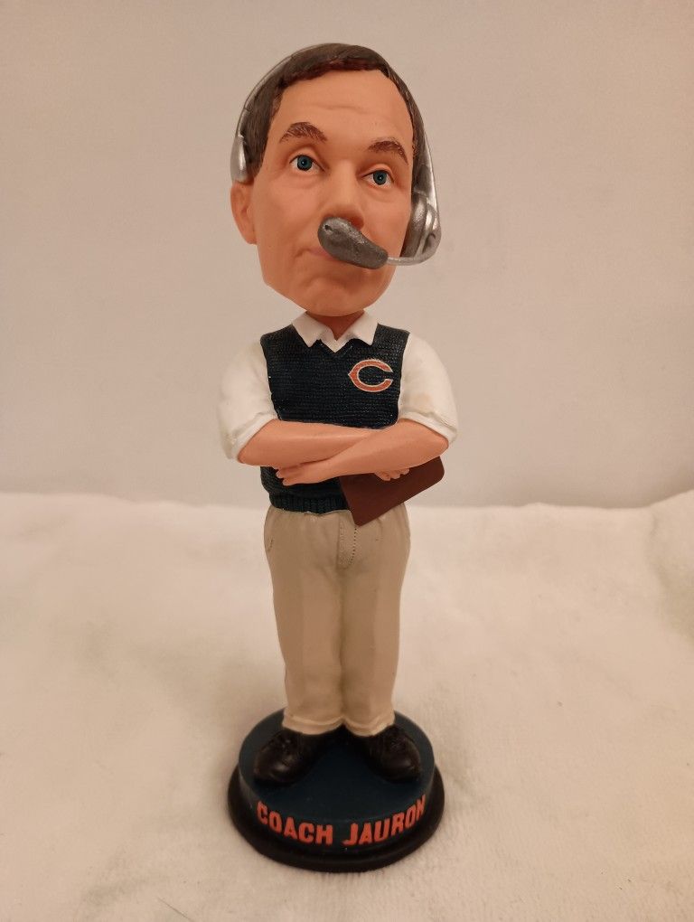 Coach Dick Jauron Bears Football Bobblehead 