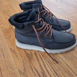 Sorel Madson II Mens 8.5 |Gray, Blue| Waterproof Leather Moc Toe Lace Up Boots