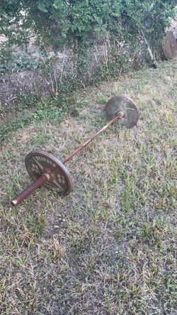Olympic bar with 2-45 pound plates