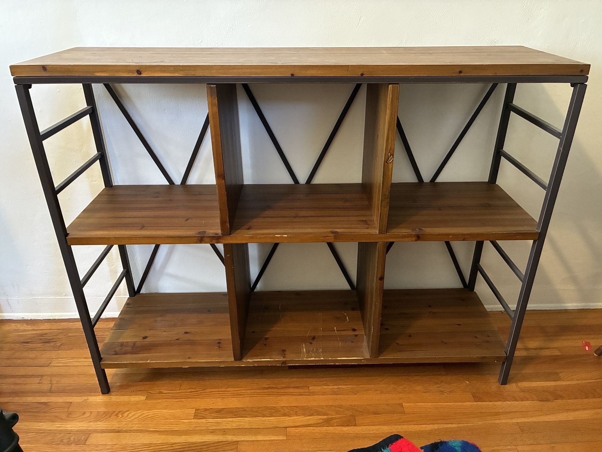 Modern Rustic Bookshelf/Record Shelf Organizer