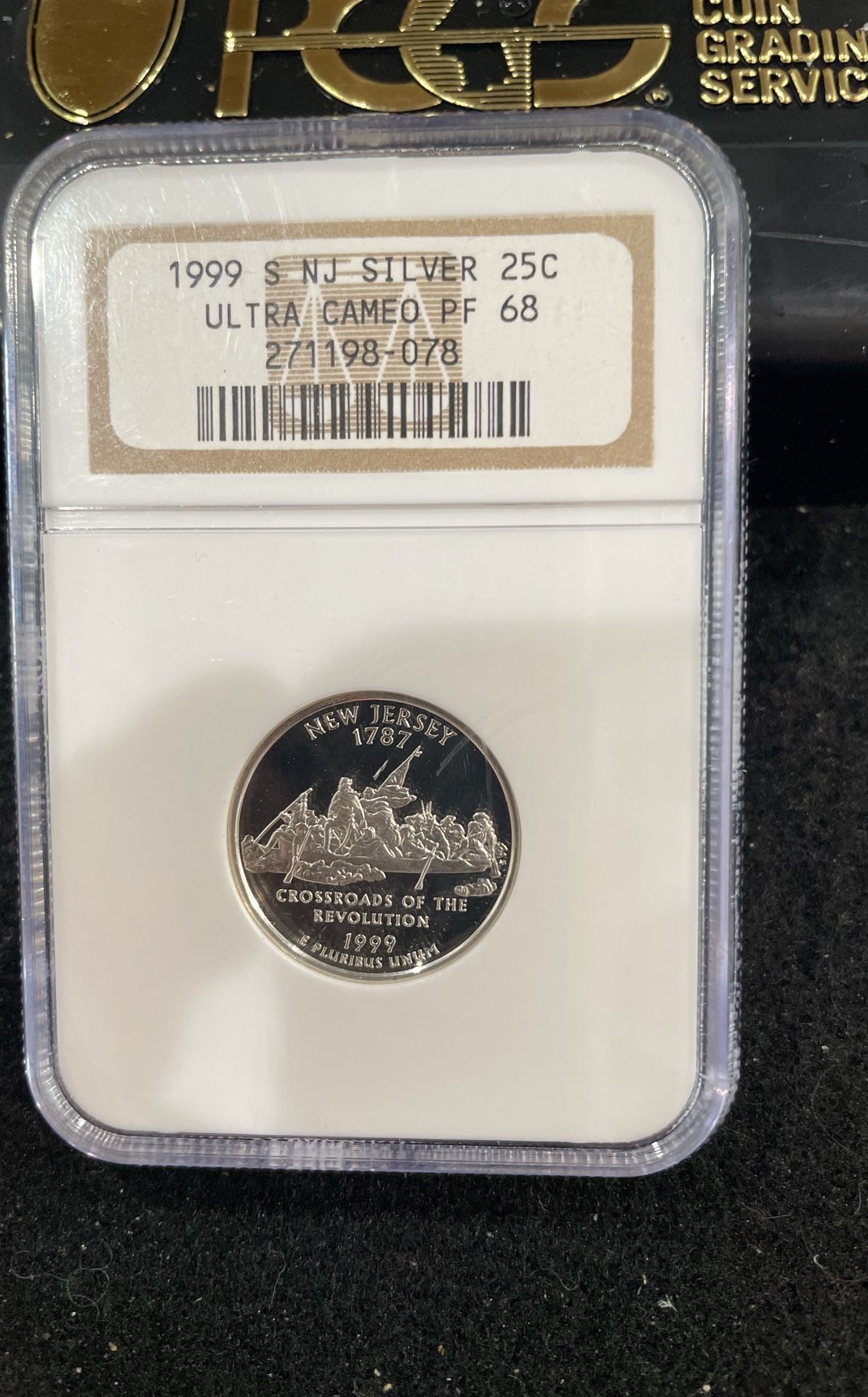 1999 S Gem Proof SILVER New Jersey State Quarter Graded At PR68 C-14