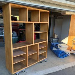 Heavy Duty Wooden Shelves Or Entertainment Stand