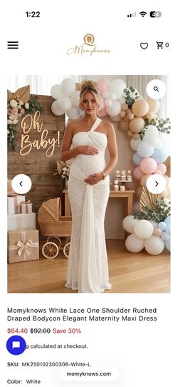 Momy knows gender reveal dress size L