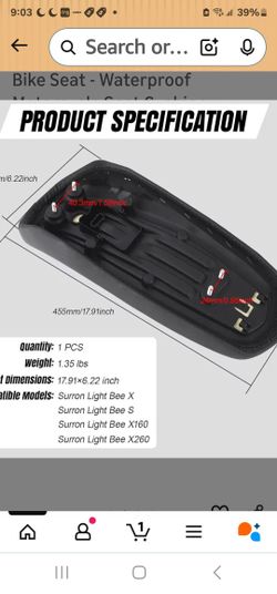 Electric Bike Seat
