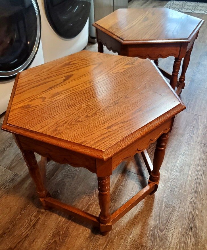 Wood Coffee Table And Side Tables