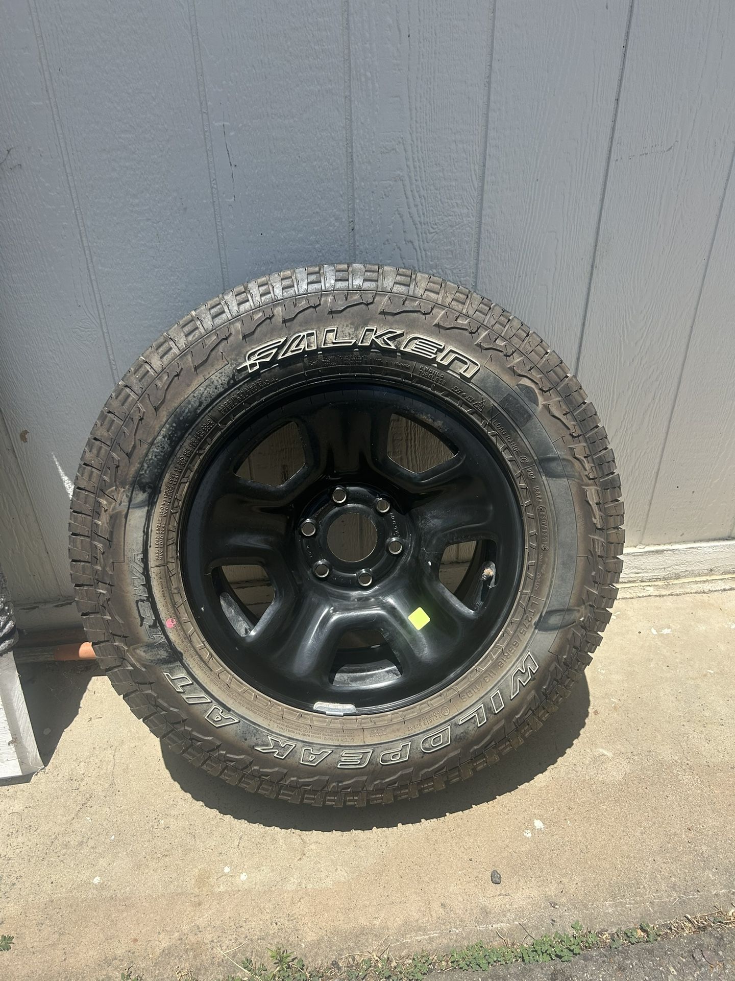 unused tire stock rim included