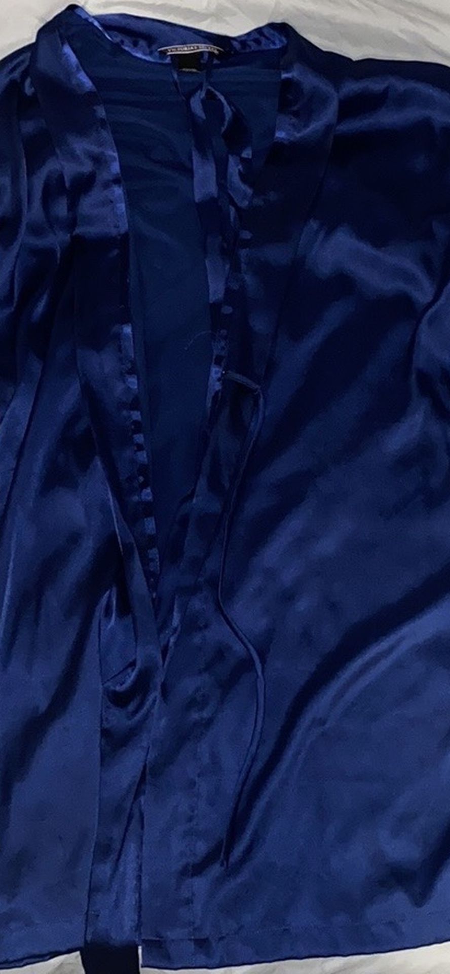Victoria’s Secret Blue Satin Robe