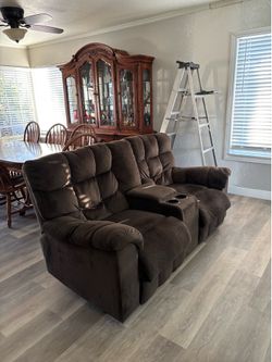 Reclining sofa pair
