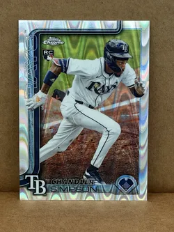 Chandler Simpson 2025 Topps Chrome Wave Refractor Card