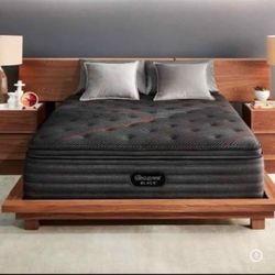 King Size Beautyrest Black C-Class Mattress, 12” extra firm profile for enhanced support and durability, factory-sealed in plastic, same-day delivery 