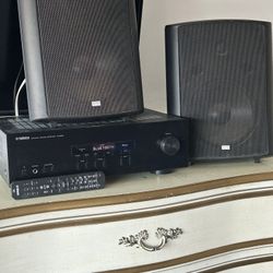 Yamaha RS-202 Bluetooth Receiver w 180W 8” OSD Speakers