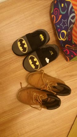 Batman slippers in timberland boots