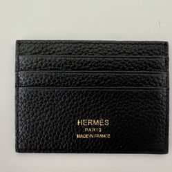 Black Leather Cardholder 